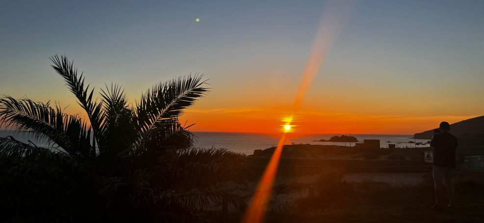 Sonnenuntergang an der Westküste in Nordspanien